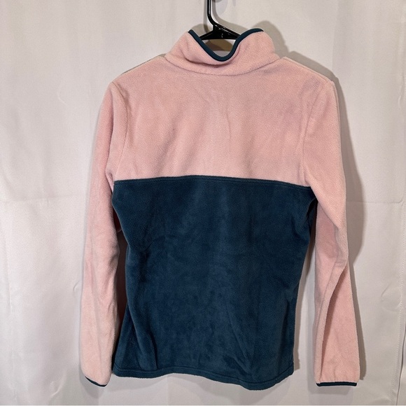 Columbia Two-Tone Pink and Teal Fleece Pullover - Picture 2 of 7